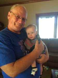 My Dad with my youngest son, Henry